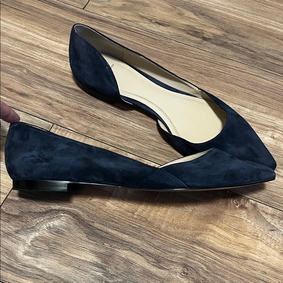 Marc Fisher Navy Suede Flats - Picture 2 of 8
